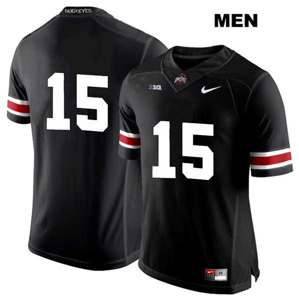 Ohio State Buckeyes Men's Jaylen Harris #15 White Number Black Authentic Nike No Name College NCAA Stitched Football Jersey EK19L26XU